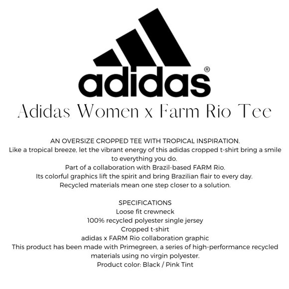 Adidas Women Cropped Tee - FARM Rio Collab - Picture 10 of 10